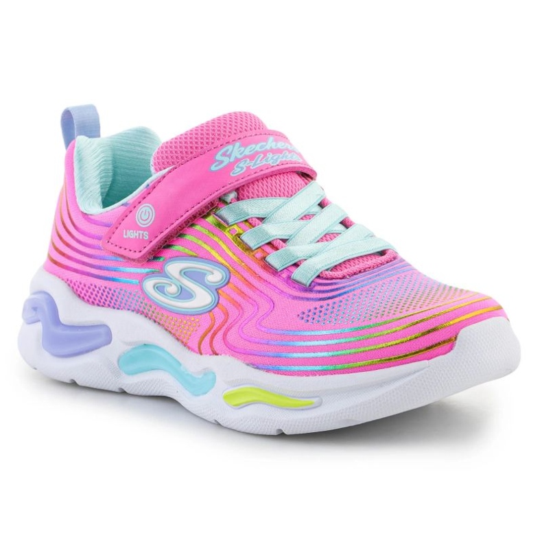 Boty Skechers S-Lights Wavy Beams 302338L-PKMT růžový 1