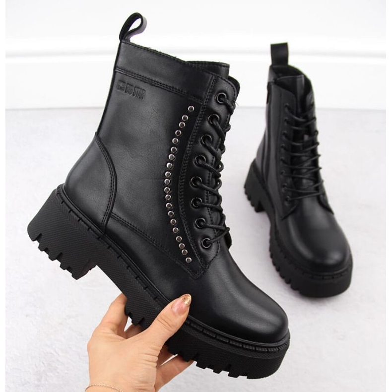 Kožené boty Big Star, zateplené OO274A255 INT2062 černá 1