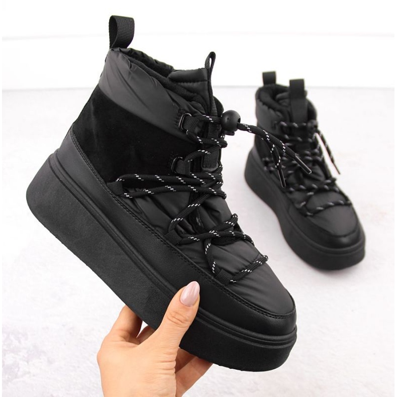 Sněhule Potocki s platformou W 72302 WOL280A černá 1