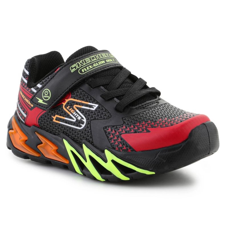 Boty Skechers S-Lights Flex-Glow Bolt 400138L-BKRD černý 1