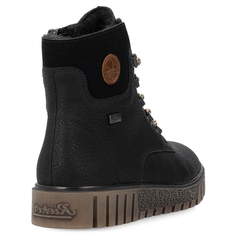 Nepromokavé dámské černé kozačky Rieker Y3433-00 černá 1