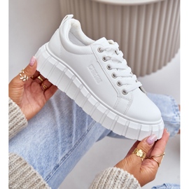 Dámské zateplené tenisky Big Star MM274616 Bílé bílý 2 Dámské zateplené tenisky Big Star MM274616 Bílé bílý 2