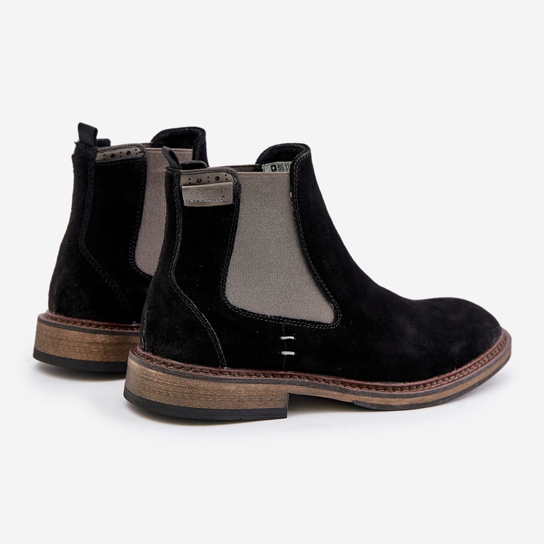 Semišové pánské Chelsea Boots Big Star OO174154 Black černý 2