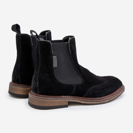 Semišové pánské Chelsea Boots Big Star OO174192 Černá černý 2