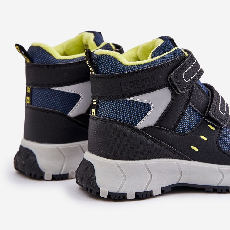Zateplené dětské sněhule Big Star OO374130 Navy Blue modrý 2 Zateplené dětské sněhule Big Star OO374130 Navy Blue modrý 2