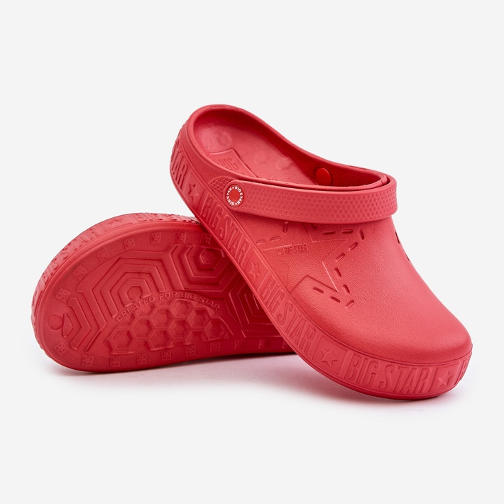 Pánské lehké žabky Clogs Big Star II175004 Red červený 2