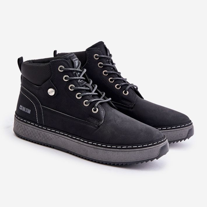 Pánské šněrovací boty Big Star OO174559 Hi-Poly System Black černý 1