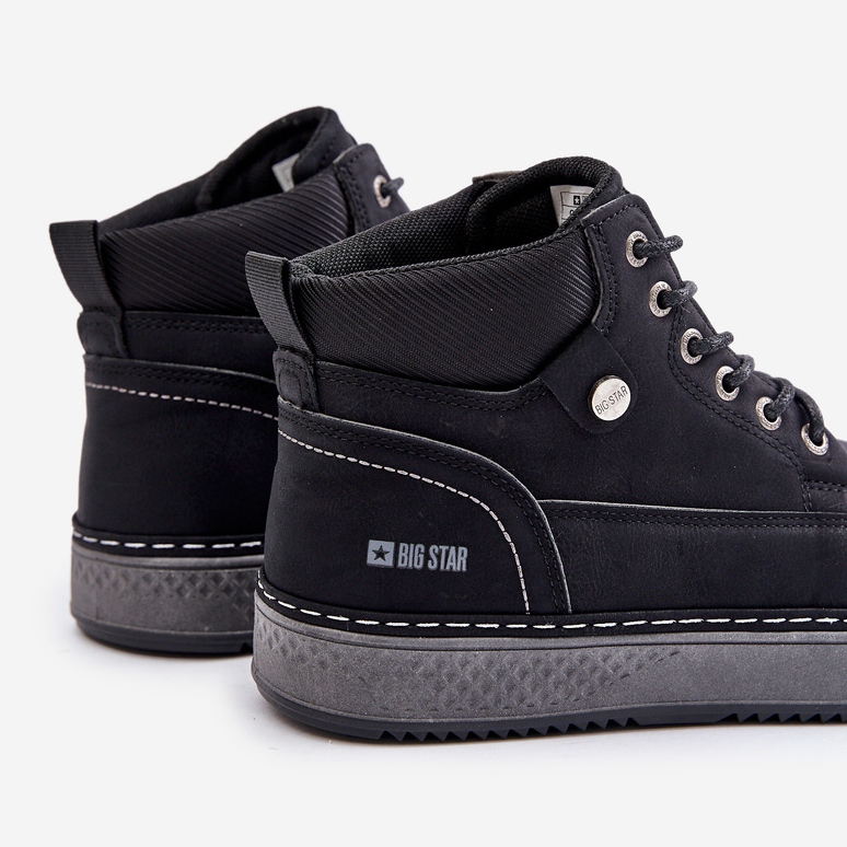 Pánské šněrovací boty Big Star OO174559 Hi-Poly System Black černý 2