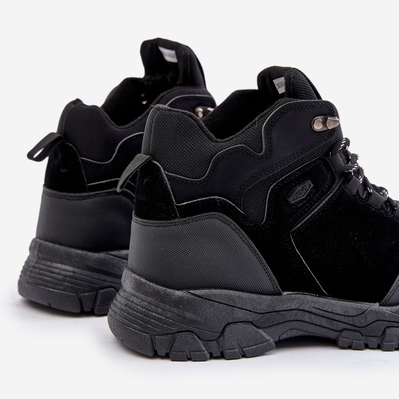 News Pánské zateplené trekové boty na šněrování Černá Zerista 2