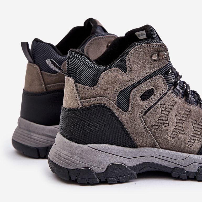 News Pánské zateplené šněrovací trekové boty Šedá Zerista 2