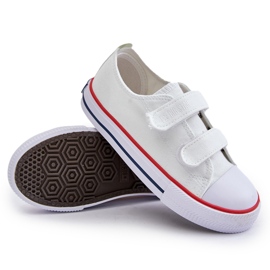 Dětské tenisky na suchý zip Big Star OO374009 Bílé bílý 7