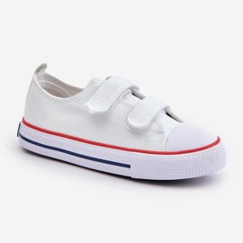 Dětské tenisky na suchý zip Big Star OO374009 Bílé bílý 6