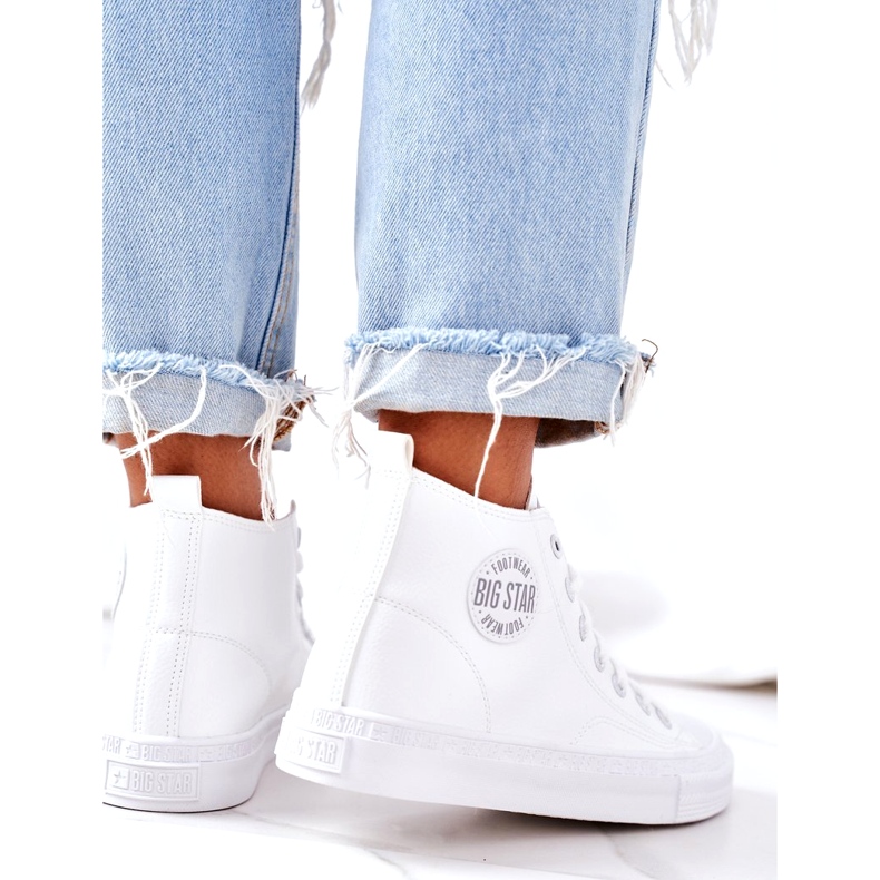 Dámské vysoké tenisky Big Star GG274016 Bílé bílý 1