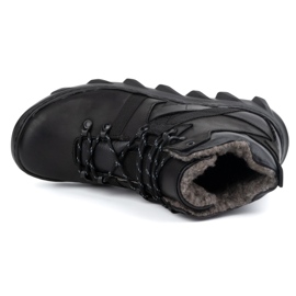 Olivier Pánské kožené zateplené zimní boty 151KZ, černé černá 2