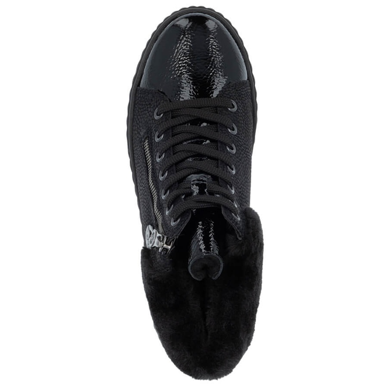 Nepromokavé dámské černé boty na klínku Rieker N2505-00 černá 2 Nepromokavé dámské černé boty na klínku Rieker N2505-00 černá 2