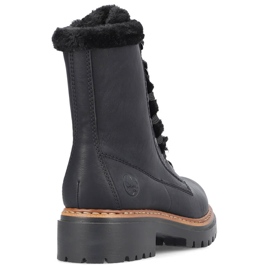 Dámské zateplené tašky s kožíškem, černé Rieker 72625-00 černá 1 Dámské zateplené tašky s kožíškem, černé Rieker 72625-00 černá 1