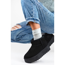 Dámské sněhule mukluk se silnou podrážkou, černá 2818B 2 Dámské sněhule mukluk se silnou podrážkou, černá 2818B 2