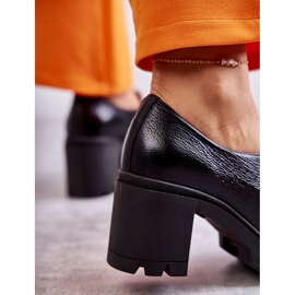 Lemar černé kožené boty na vysokém podpatku se zlatým zdobením černá 2 Lemar černé kožené boty na vysokém podpatku se zlatým zdobením černá 2