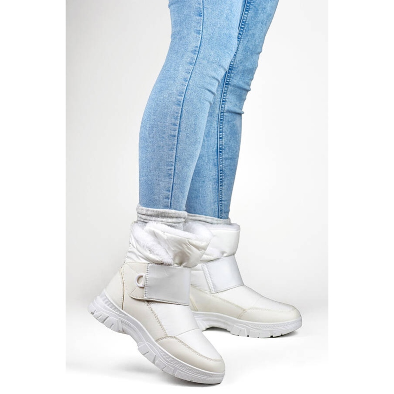 Dámské sněhule na suchý zip, bílé 3535W bílý 2