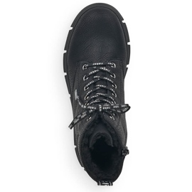 Vodotěsné pohodlné boty pro ženy černé Rieker X3410-00 černá 1