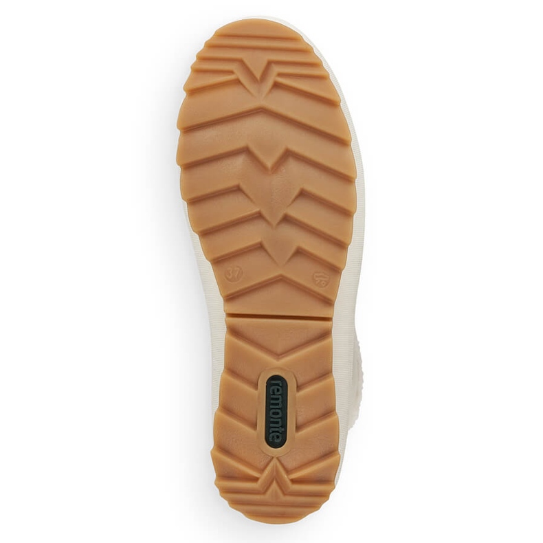 Kožené nepromokavé dámské kotníkové boty zateplené vlnou, bílé Remonte R8480-80 bílý 2