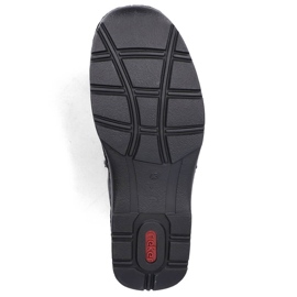 Pánské kožené zateplené kotníkové boty na zip, černé Rieker 05398-00 černý 1