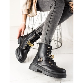 Pohodlné módní dělnice černá 1