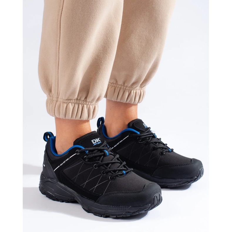 Nepromokavé dámské trekové boty DK, černá a modrá černý 2