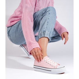 Dámské růžové tenisky růžový 1