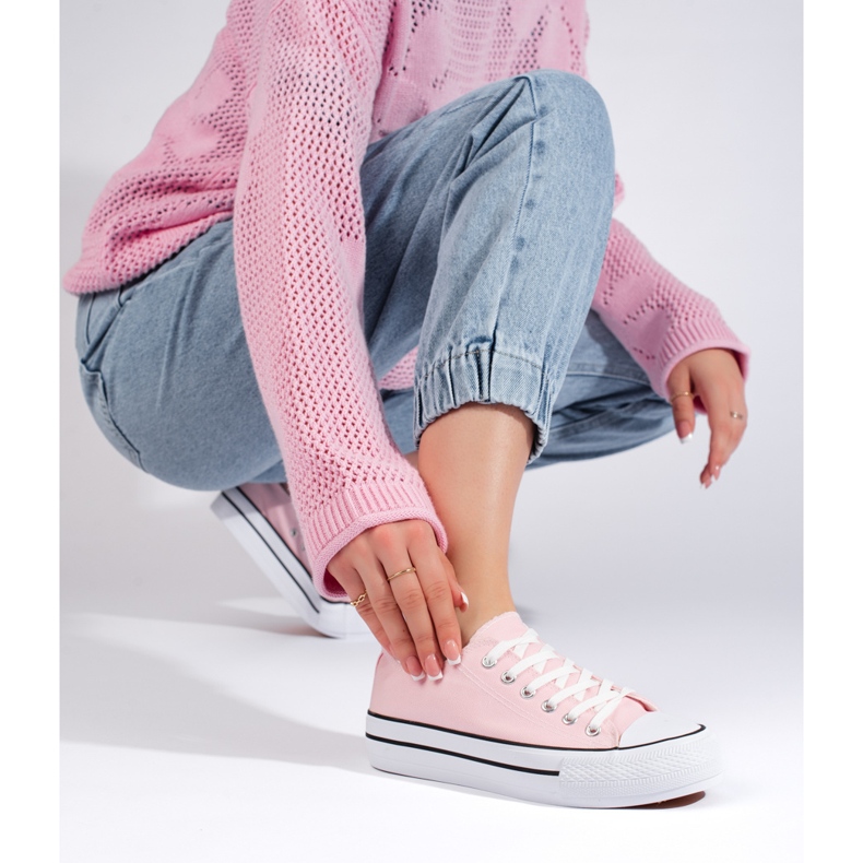 Dámské růžové tenisky růžový 1