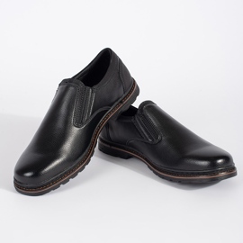 Pánské černé slip-on boty černý 1