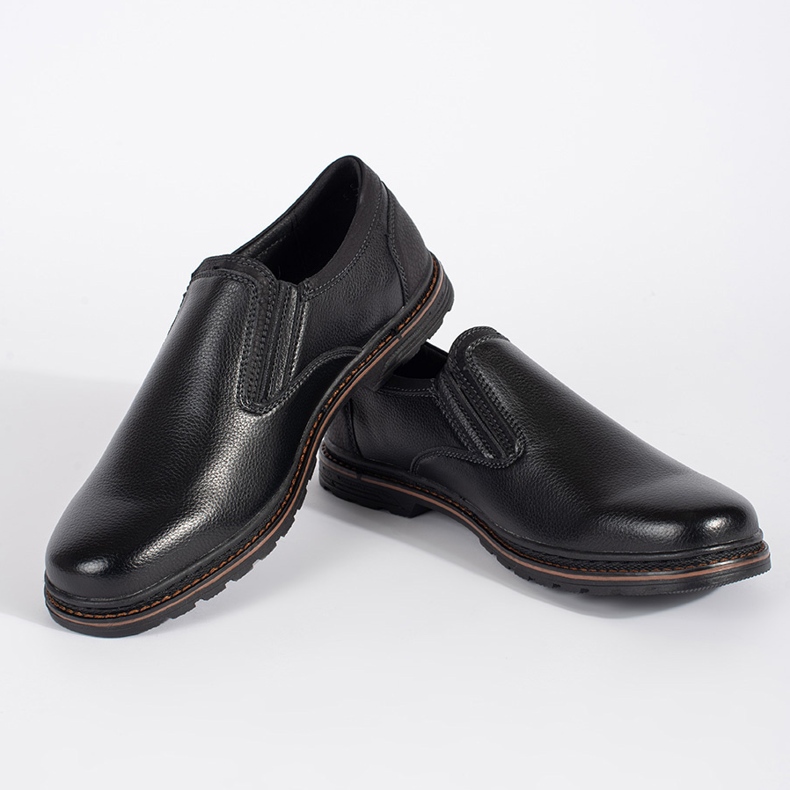 Pánské černé slip-on boty černý 1