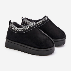 Dětské sněhule na platformě, teplé s kožíškem, černá Vilabria 1