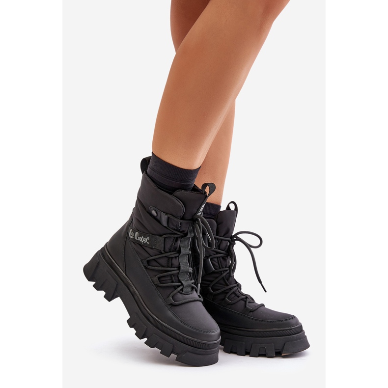 Lee Cooper dámské sněhule na zip LCJ-24-47-3144 černé černý 1