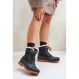 Dámské šněrovací boty do sněhu s kožešinou Lee Cooper LCJ-24-44-2868 Černá černý 2