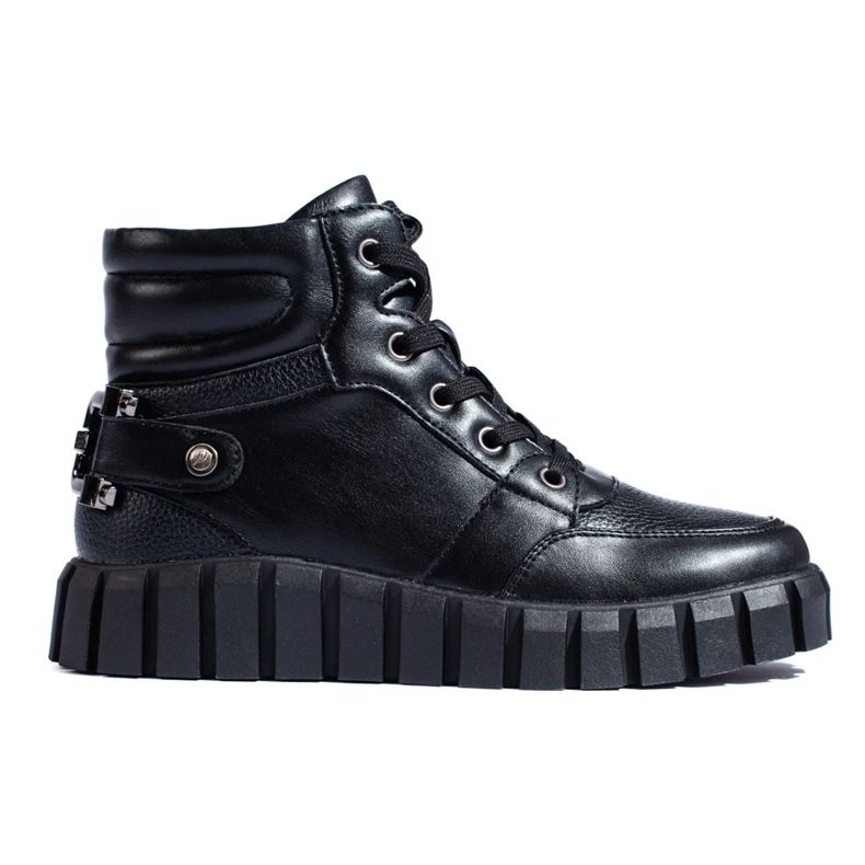 W. Potocki Sportovní dámské kozačky Potocki černé na platformě černá 1 W. Potocki Sportovní dámské kozačky Potocki černé na platformě černá 1