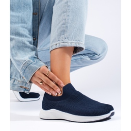 Námořnická modrá textilní sportovní obuv modrý 2