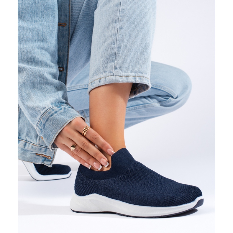 Námořnická modrá textilní sportovní obuv modrý 2