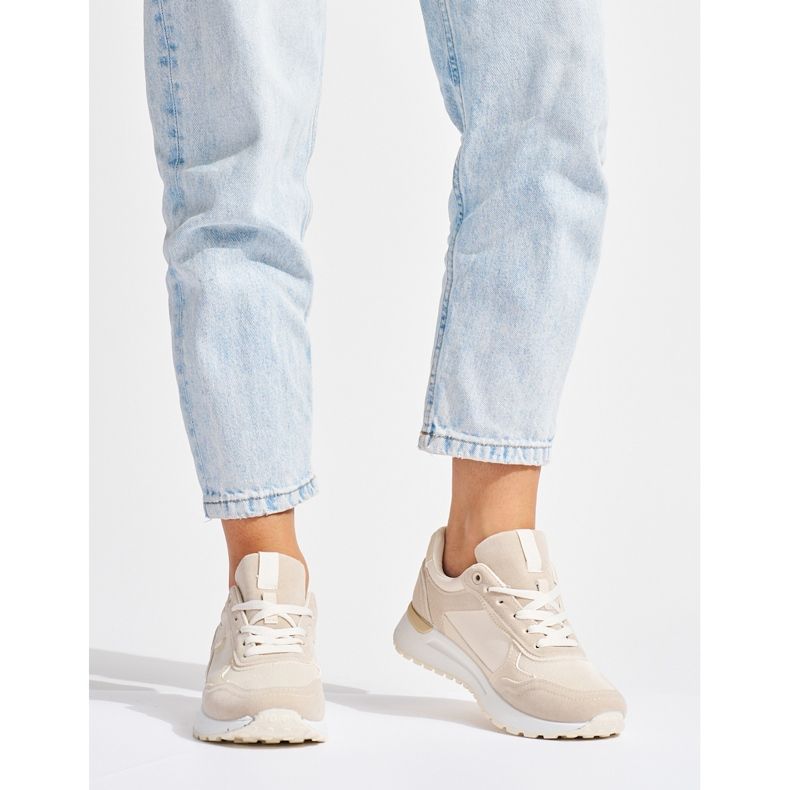 Dámské béžové sportovní boty béžový 1