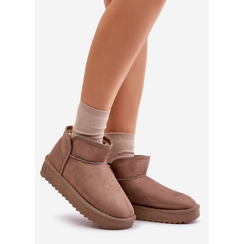 Dámské sněhule na platformě D.Franklin DFSH370010 Taupe béžový 1