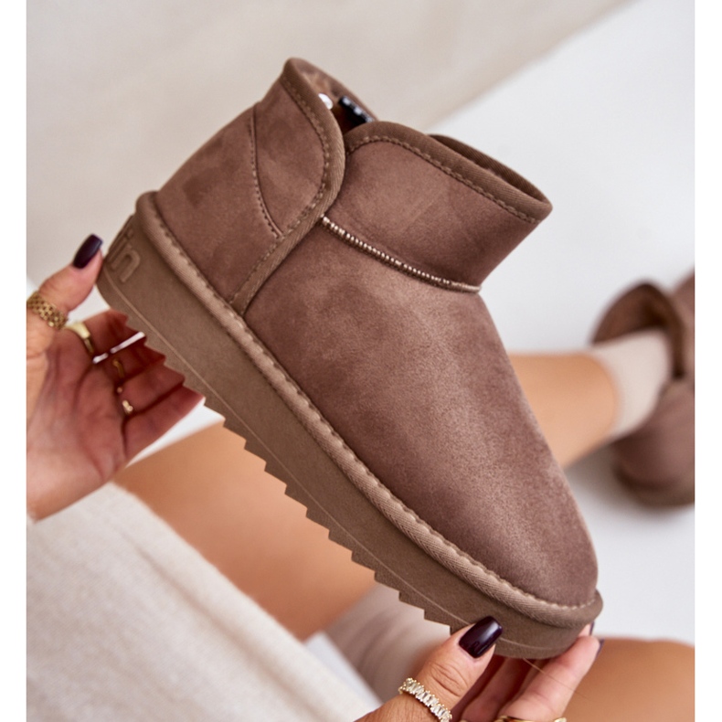 Dámské sněhule na platformě D.Franklin DFSH370010 Taupe béžový 2