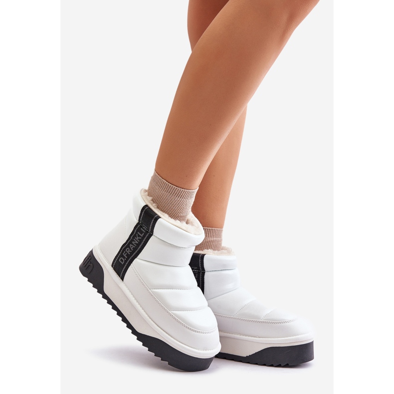 Nízké sněhule se silnou podrážkou D.Franklin DFSH371011 White bílý 1 Nízké sněhule se silnou podrážkou D.Franklin DFSH371011 White bílý 1