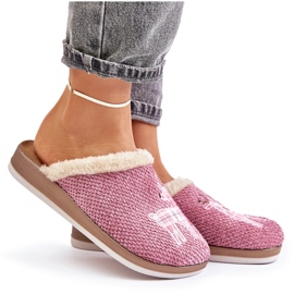 Dámské pantofle se soby a kožešinou Inblu CT000034 Pink růžový 7