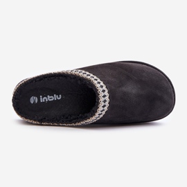 Pohodlná domácí obuv Dámské pantofle s výšivkou Inblu FX000021 Black černá 2