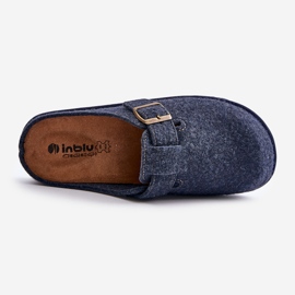 Pohodlné pánské pantofle s přezkou Inblu SI000019 Navy Blue modrý 2 Pohodlné pánské pantofle s přezkou Inblu SI000019 Navy Blue modrý 2