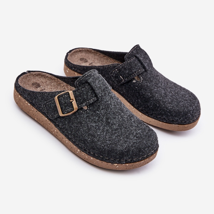 Pánské pantofle s přezkou Preventivní žabky Inblu MT000012 grafit šedá 1 Pánské pantofle s přezkou Preventivní žabky Inblu MT000012 grafit šedá 1