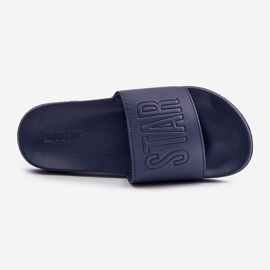 Lehké pánské žabky s logem Big Star OO174031 Navy Blue modrý 1
