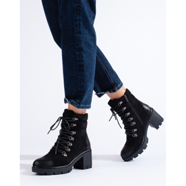 Zateplené dámské tašky z ekologického semiše černý 1