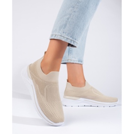 Béžová textilní sportovní obuv béžový 1