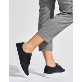 Černé kožené dámské tenisky Sergio Leone černý 2